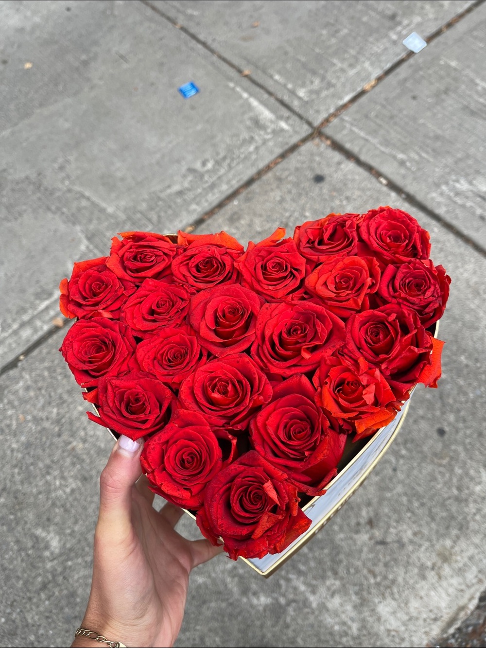 Luxury Heart-Shaped Red Rose Arrangement